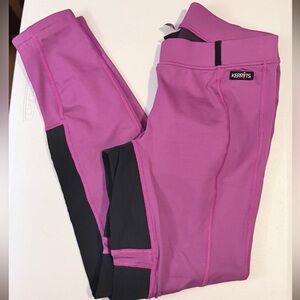 Kerrits Fuchsia and Black Full Seat Breeches